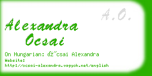 alexandra ocsai business card